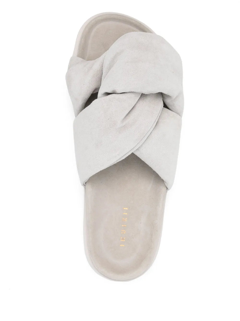 SANDALE SOFT CROSSED SUEDE
