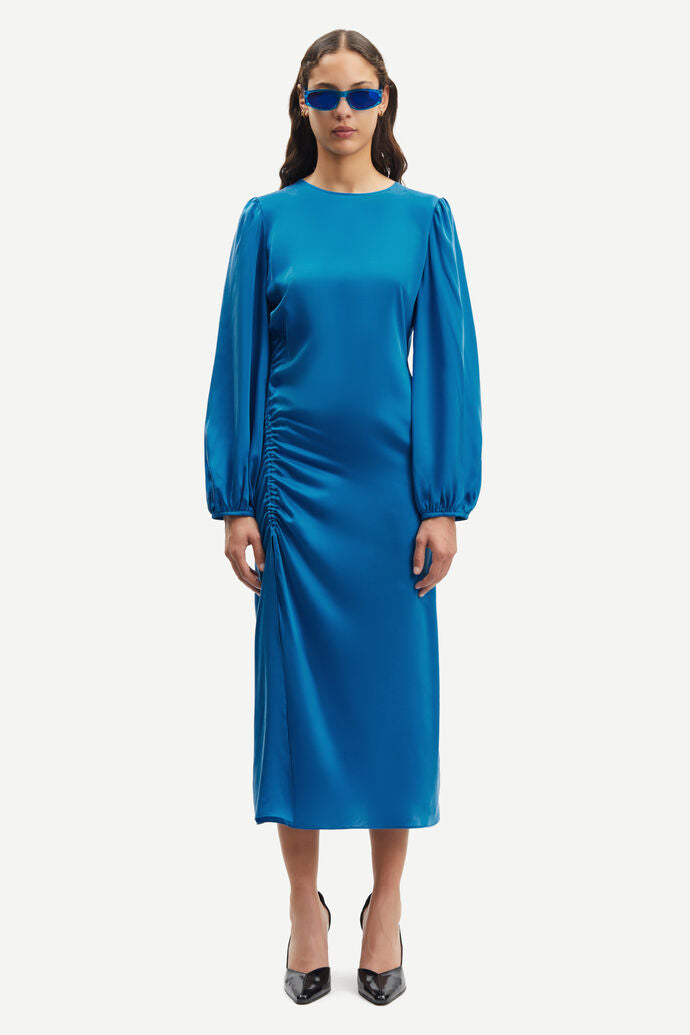 elvira blue dress Material:100% Cotton Ruched detailing adds a Black Tie Wedding Dresses Buy Knee Length Dresses